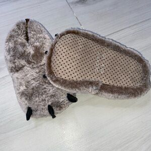 Old Navy Gray Furry Kids Slippers